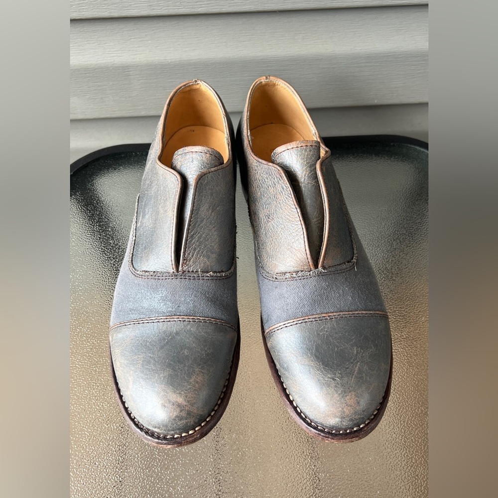 BED|STU Gray and Brown Loafers